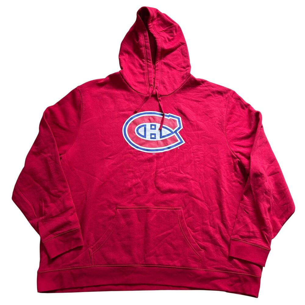 Montreal Canadiens Fanatics Men's Hooded Sweatshirt NHL Hockey Red 5XL Big Tall